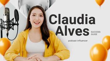Podcast Influencer Mobile Facebook Cover template