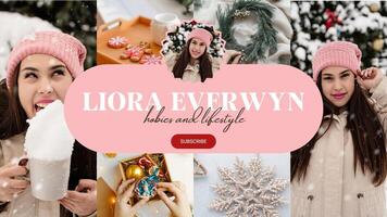 Pink and White Christmas Youtube Banner template