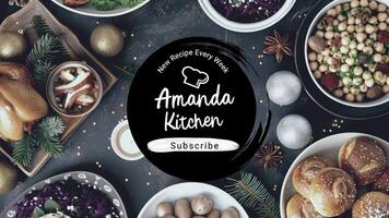 Christmas themed cooking channel template