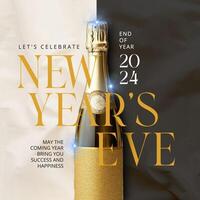 Elegant New Years Eve Linkedin Post template