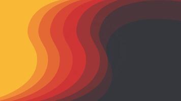 Animation Footage Wave of the sea from orange to dark background. Dynamic shapes abstract background. Elegant composition looping element light orange and dark wave video