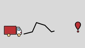 Expedition package route animation icon.Gps navigation line animation. Location marker. Supply chain. Customer journey. video