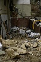 Construction site garbage photo