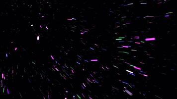 Multicolored Spark On Black Background V7 video