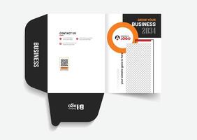 Creative presentation folder design template vector