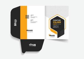 Presentation folder design template layout theme vector