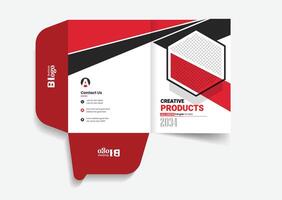 Presentation folder design layout theme vector