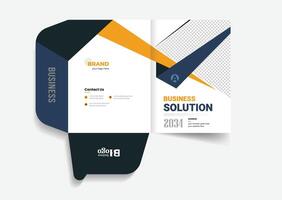 Presentation folder design theme template vector