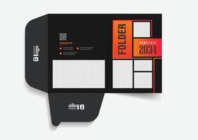 Presentation folder design theme vector