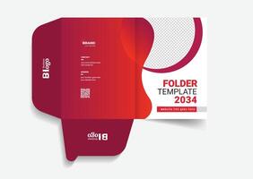 Corporate presentation folder design vector
