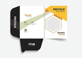 Folder design template for business vector