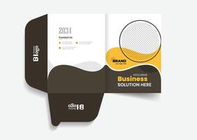 Presentation folder design layout vector