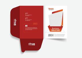 Presentation folder design template vector