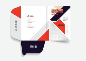 Folder design for your business presentation proposal colorful template vector