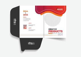 Presentation folder design template for your business vector