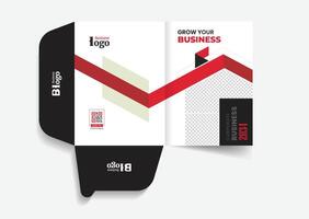 Modern business folder design layout vector