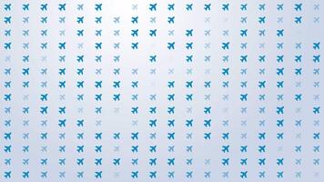 Plane Icon Pattern Background Loop video
