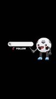 3D Soccer Ball Character Promoting Social Media Follow Button Perfect For Digital Campaigns And Branding. Transparent Background. Alpha Background. Looping Animation. video
