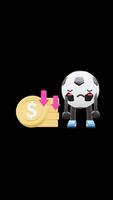 3D Soccer Ball Character Standing Next To Decreasing Coin Stack Representing Business Loss Suitable For Financial Content And Economic Presentations. Transparent Background. Alpha Background. video