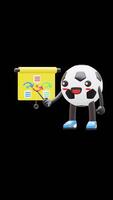 3D Soccer Ball Character Explaining Flow Chart Suitable For Process And Workflow Concepts. Transparent Background. Alpha Background. Looping Animation. video