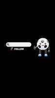 3D Soccer Ball Character Promoting Social Media Follow Button Perfect For Digital Campaigns And Branding. Transparent Background. Alpha Background. Looping Animation. video