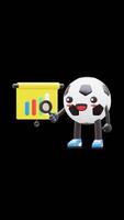 3D Soccer Ball Character Holding Magnifying Glass Pointing At Bar Chart Suitable For Business And Analysis Concepts. Transparent Background. Alpha Background. Looping Animation. video