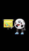 3D Soccer Ball Character Doing Presentation With Pointer And Board Suitable For Business And Educational Uses. Transparent Background. Alpha Background. Looping Animation. video