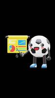 3D Soccer Ball Character Doing Presentation On Growth Chart Suitable For Business And Education Concepts. Transparent Background. Alpha Background. Looping Animation. video