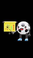 3D Soccer Ball Character Doing Presentation With Network Diagram Suitable For Business And Technology Concepts. Transparent Background. Alpha Background. Looping Animation. video