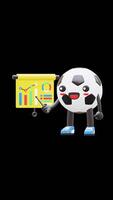 3D Soccer Ball Character Doing Presentation With Bar Chart Showing Growth Suitable For Business And Finance Concepts. Transparent Background. Alpha Background. Looping Animation. video