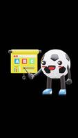 3D Soccer Ball Character Pointing At Line Graph Showing Growth Suitable For Business And Data Analysis Concepts. Transparent Background. Alpha Background. Looping Animation. video