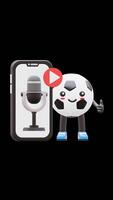 3D Soccer Ball Character Showing Podcast Application Suitable For Digital Media And Broadcasting Concepts. Transparent Background. Alpha Background. Looping Animation. video