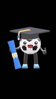3D Soccer Ball Character Wearing Graduation Cap Holding Diploma Suitable For Education And Success Concepts. Transparent Background. Alpha Background. Looping Animation. video