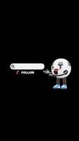 3D Soccer Ball Character Promoting Social Media Follow Button Perfect For Digital Campaigns And Branding. Transparent Background. Alpha Background. Looping Animation. video