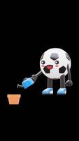 3D Soccer Ball Character Watering Plant With Dollar Coin Growth Investment Concept Suitable For Financial Education And Business Presentations. Transparent Background. Alpha Background. video