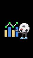 3D Soccer Ball Character Explaining Business Chart Suitable For Financial Presentations And Business Planning Concepts. Transparent Background. Alpha Background. Looping Animation. video