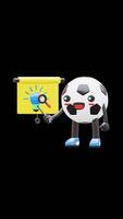 3D Soccer Ball Character Teaching Alphabet And Graphs Suitable For Education And Learning Concepts. Transparent Background. Alpha Background. Looping Animation. video