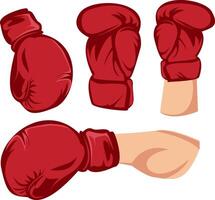 Boxing Glove with Hand Illustration for Sports Design vector