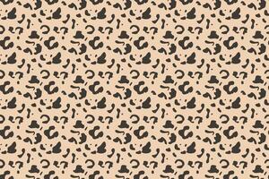A seamless patterns of leopard on cream background. Wildlife seamless repeat illustration textile style for clothes and fashion concepts vector
