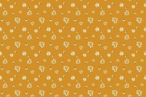 A seamless pattern of spring daisy flower design hand drawn spring daisy flower fabric towel design pattern summer print ditsy flower vector