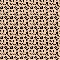 Wildlife seamless repeat illustration textile style for clothes and fashion concept. A seamless Background of Leopard atterns on cream background vector