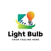 Light bulb logo design vector