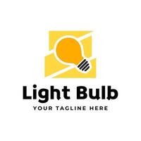 Light bulb logo template vector