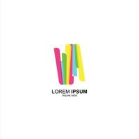 lorem ipsum logo icon with creative illustration vector