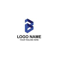 logo b initial icon with creative illustration vector