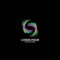 lorem ipsum logo s initial with creative illustration vector
