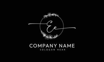 EC C E initial signature logo template vector