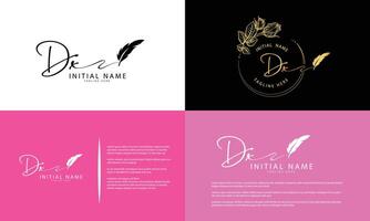 DX X D initial signature logo template vector
