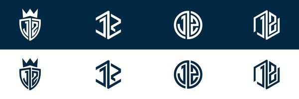 Typography JS SJ letter logo design vector