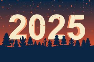 Happy New Year 2025 background. vector